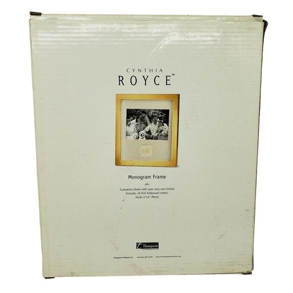 Cynthia Royce Gold Toned Monogram Frame - Picture 3 of 7